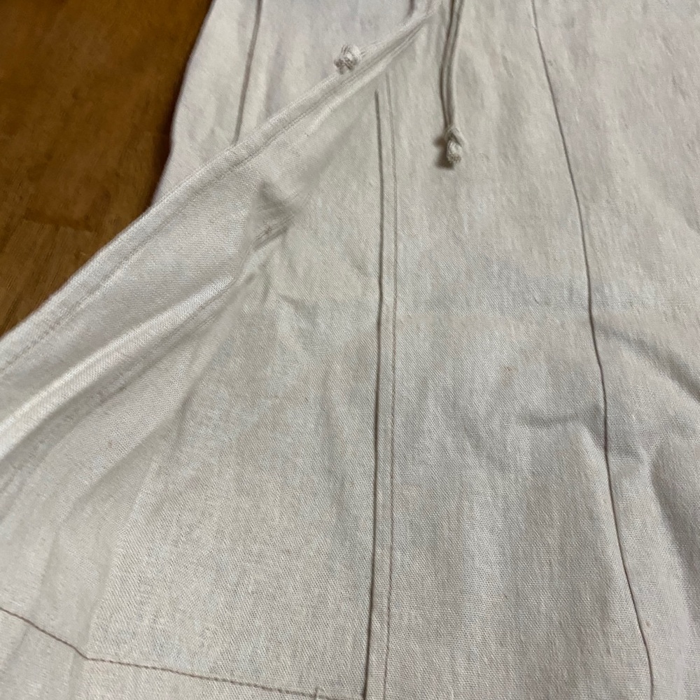 Cache Beige Linen Flare Capris Size 12 - image 3